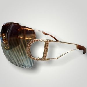 Christian Dior Gold Diorly 1 Sunglasses